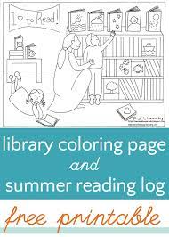 Track each book with their rating. Library Coloring Page And Summer Reading Log