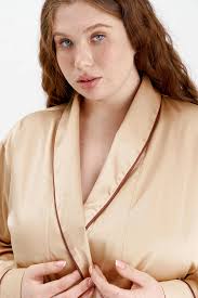 Silky Satin Dressing Gown in Gold