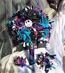 Nightmare before christmas wedding shower! Jack Wedding Fantasy Bridal Bride Bouquet Flowers Wedding Etsy Nightmare Before Christmas Wedding Wedding Nightmare Christmas Wedding Themes