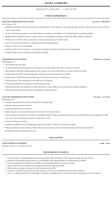 [click here to directly go to the complete web developer resume sample. Wordpress Developer Resume Sample Mintresume