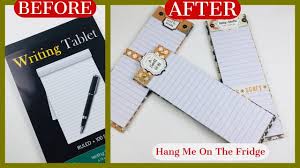 Craft Fair Jewel Refrigerator List Pads Refillable Yayyy Make 4 From One Dollar Tree Pad Youtube Craft Fairs List Pads Crafts