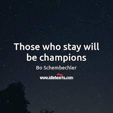 Some have called for the renaming of schembechler hall on the university of michigan campus in ann arbor, mich., after accusations that longtime football coach bo schembechler knew about abuse by a team doctor. Those Who Stay Will Be Champions Idlehearts