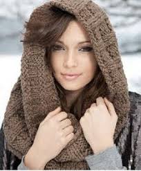 Gola capuz de tricô