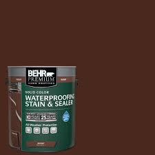 Behr Premium 1 Gal Sc 117 Russet Solid Color Waterproofing Exterior Wood Stain And Sealer 5011701 The Home Depot Exterior Wood Stain Staining Wood Staining Deck