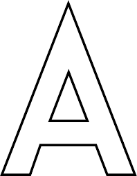 Letra A Para Colorear Mayuscula