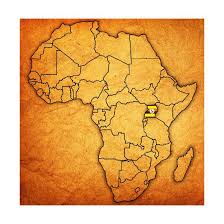 Street or place, city, optional: Uganda On Actual Map Of Africa Art Print Michal812 Art Com