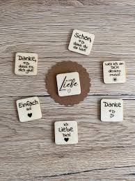 Small Message Little Thing 2.5 X 2.5 Cm Gift Idea Attention Wood Love Thank  You Just Like That