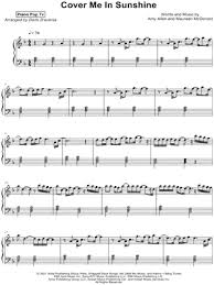 Print and download cover me in sunshine sheet music by dario d'aversa arranged for piano. Dario D Aversa Cover Me In Sunshine Sheet Music Piano Solo In F Major Download Print Sku Mn0228208