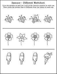 which one is different summer themed skill worksheet supplyme