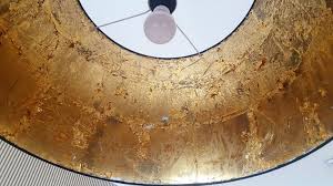 Ikea Hack Lampenschirm Rismon Mit Blattmetall Selber Bekleben Lampenschirm Lampe Schirm