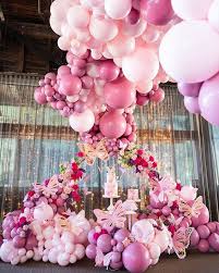 Birthday Decorations For Her How Adorable Is Alexia Hot Momma At Her Christening 1st Birthday Styling Elladee Events 21st Birthday Decorations Balloon Decorations Birthday Decorations