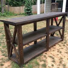 Rustic X Console Table Farmhouse X Table Entryway Table Etsy In 2020 Farmhouse Console Table Entryway Tables Table