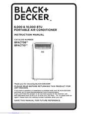 Black Decker Bpact10wt Portable Air Conditioner 10 000 Btu Manual Black Decker Bpact08 Series Instruction Manual Pdf Download Manualslib