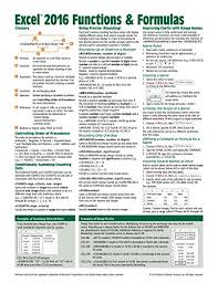 Pdf Download Microsoft Excel 2016 Functions Formulas Quick