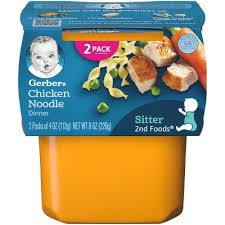 Gerber Sitter 2nd Foods Chicken Noodle Baby Meals 2ct 4oz Each Target