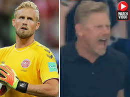 Peter schmeichel affectionately known as the 'great dane', peter schmeichel is so popular in peter schmeichel saved a dennis bergkamp penalty moments before giggs scored his winner. Man Utd Icon Peter Schmeichel Branded Hero For His Reaction To Son Kasper S World Cup Save Daily Star