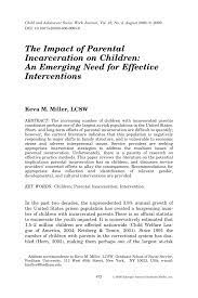 Family members as well as professionals (e.g., . Pdf The Impact Of Parental Incarceration On Children An Emerging Need For Effective Interventions