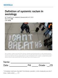 How to cheat on newsela (pause). Day 1 Newsela Article Systematic Oppression Racism Discrimination Race Relations