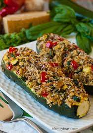 Vegetarian Stuffed Zucchini Stuffed Zucchini Vegetarian Healthy Recipes Vegetarian