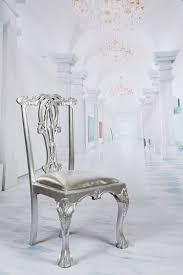 Metallic Silver Dining Room Chair Mahogany Wood Silver Finish Pair Of 2 Ebay Dining Chairs Dining Room Chairs Chair