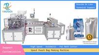 High Speed Automatic Spout Pouch Inserting Sealing Machine For Stand Up  Spout