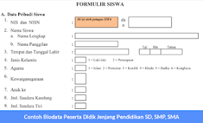 © © all rights reserved. Contoh Biodata Peserta Didik Jenjang Pendidikan Sd Smp Sma Operator Sekolah