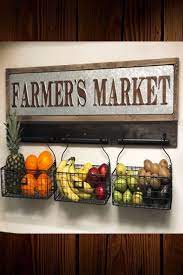 Diy Hanging Fruit Basket Ideas And Pictures Unique And Easy Wall Mounted Fruit Baskets Clever Diy Ideas Hanging Fruit Baskets Kitchen Baskets Farmhouse Style Kitchen