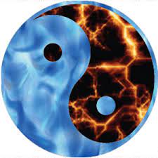 Anonymous poster level ☲ : Ying Yang Fire And Ice Decal Sticker Bogo 2 For 1 Ebay