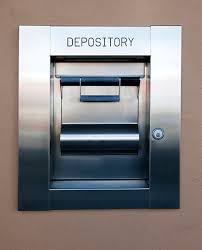 Steel Bank Night Depository Drawer Stock Photo - Download ...