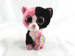 Black And White Beanie Boo Cat Beanie Boo Dazzle 6 Justice Exclusives Pink Black Color Block Cat Purple Tags Ty Kids Toys Beanie Boo Baby Beanie