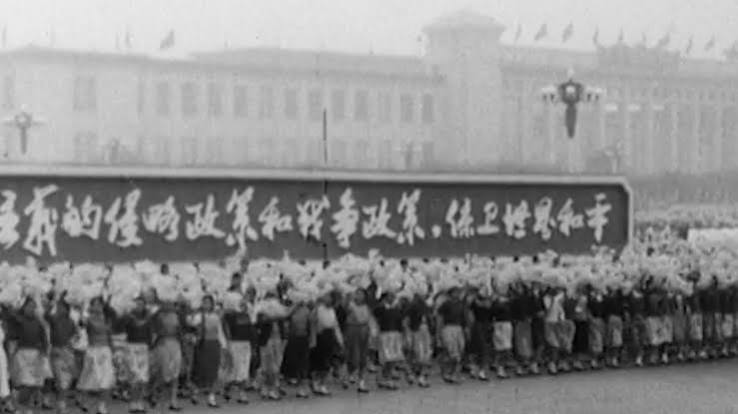 Large Crowds Celebrate National Day in Beijing in 1962