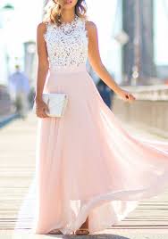Sleeveless Lace Chiffon Maxi Dress Shop Womens Fashion Clothes At Znu Com Long Sleeveless Prom Dresses Prom Dresses Sleeveless Chiffon Evening Dresses