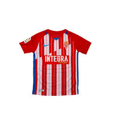 Outros canais como benfica tv, sport tv, sportv, sic, tvi grátis! Camiseta Nike Sporting De Gijon Primera Equipacion 2020 2021 Nino Red White Futbol Emotion
