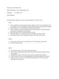 Contoh notulen akreditasi puskesmas bab 9. Notulen Ukp Bab 7 8 9