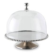 Glass cake stand and dome. Large Beaded Cake Stand Culinary Concepts