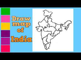 Very Easy Trick To Draw The Map Of India Step By Step Tutorials India Map Fox Drawing Tutorial Maps For Kids