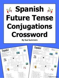 Spanish Future Tense 30 Conjugations Crossword Puzzle Future Tense Spanish Future Tense Verbs Spanish