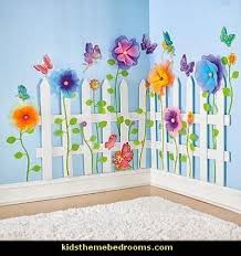 Muted fall colors adorn this little fence. Create A Garden Room Picket Fence Garden Theme Bedrooms Jpg 400 426 Pixels Garden Bedroom Kid Room Decor Fairy Room
