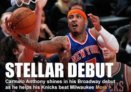 Carmelo anthony's reps trying to talk buyout with knicks, though team resistant. Melo Shines In Broadway Debut For Knicks Sportsnet Ca