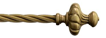 Antique brass french curtain rod. Antique Drapery Rod