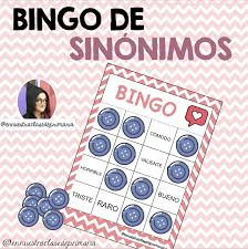 Bingo De Sinonimos Juegos De Gramatica Cuaderno De Lectoescritura Sinonimos Y Antonimos
