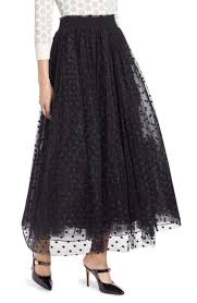 Black And White Polka Dot Maxi Skirt X Atlantic Pacific Polka Dot Tulle Maxi Skirt Main Color Black Tulle Maxi Skirt Tulle Skirt Dress Tulle Skirts Outfit