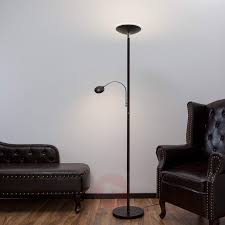 Deckenfluter Malea Mit Led Lesearm Schwarz Kaufen Lampenwelt De