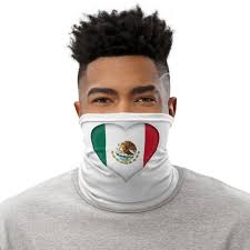 Neck Gaiter: MEXICO Heart Custom Face Mask. Protect Yourself in Style!