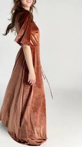 Rust Velvet Bridesmaid Dress