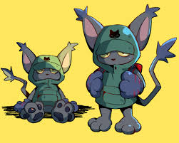 blacktailmon uver., digimon, highres, cat, gloves, simple background, solo,  tail, yellow background - Image View - | Gelbooru - Free Anime and Hentai  Gallery