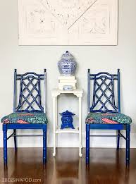 Painted Bamboo Chair Makeover 2 Bees In A Pod In 2020 Bamboo Chair Makeover Bamboo Chair Chair Makeover