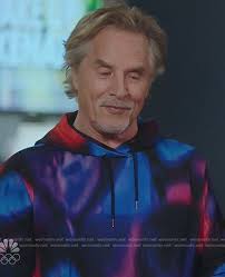 WornOnTV: Rick's blue abstract print hoodie