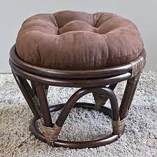 The papasan chair is the ultimate chill out chair or reading nook. Amazon Com International Caravan Furniture Piece Rattan Ottoman With Micro Suede Cushion Furniture Decor