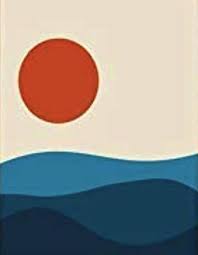 Maybe you would like to learn more about one of these? Amazon Com Sunset Sea Minimalist Art Print Figurative Shapes Mid Century Modern Art Scandinavian Geometric Print Unframed Handmade